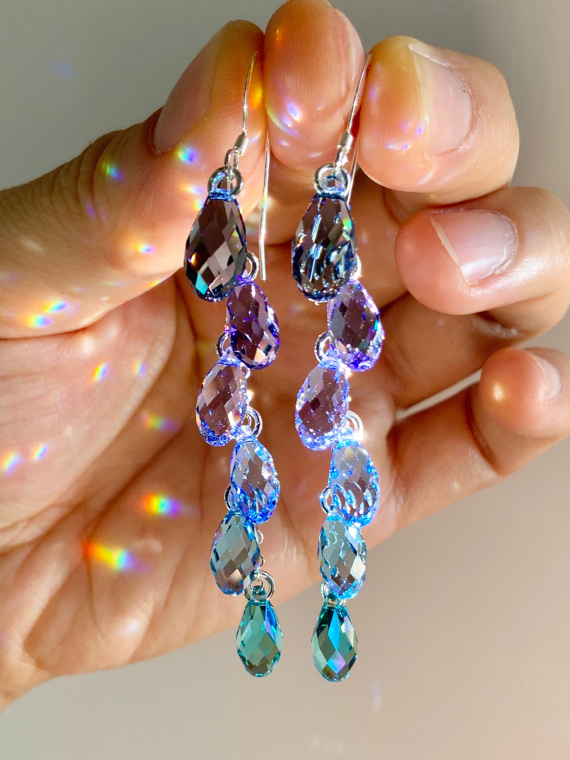 Super popular Super Long AB Ombre Earrings