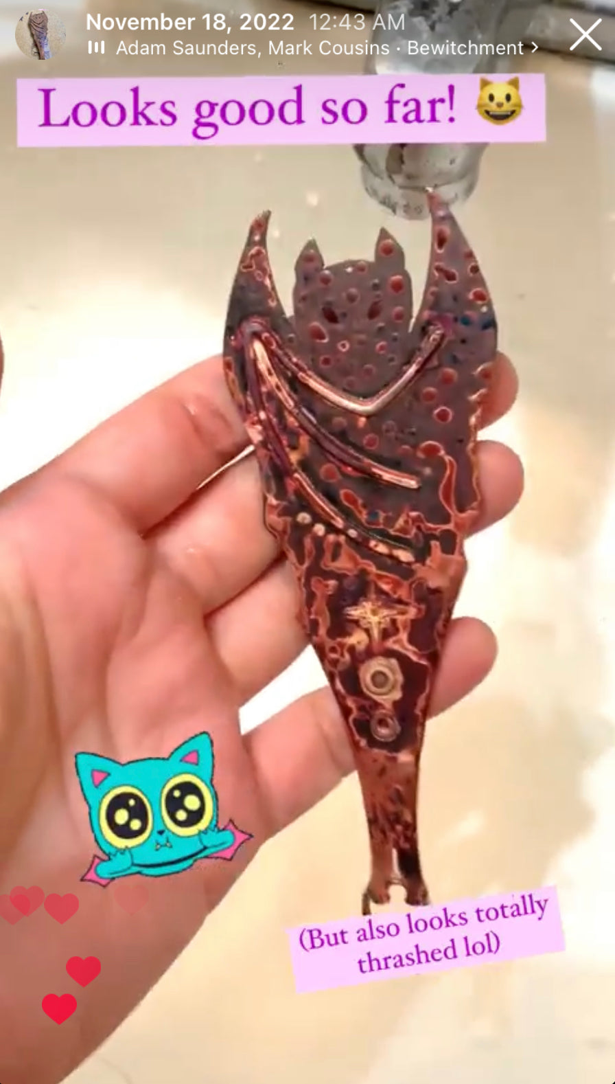 Nocturne~ Single Larger Hanging Bat ~ Copper Crystal Suncatcher, witchy Halloween celestial room decor rainbow maker{