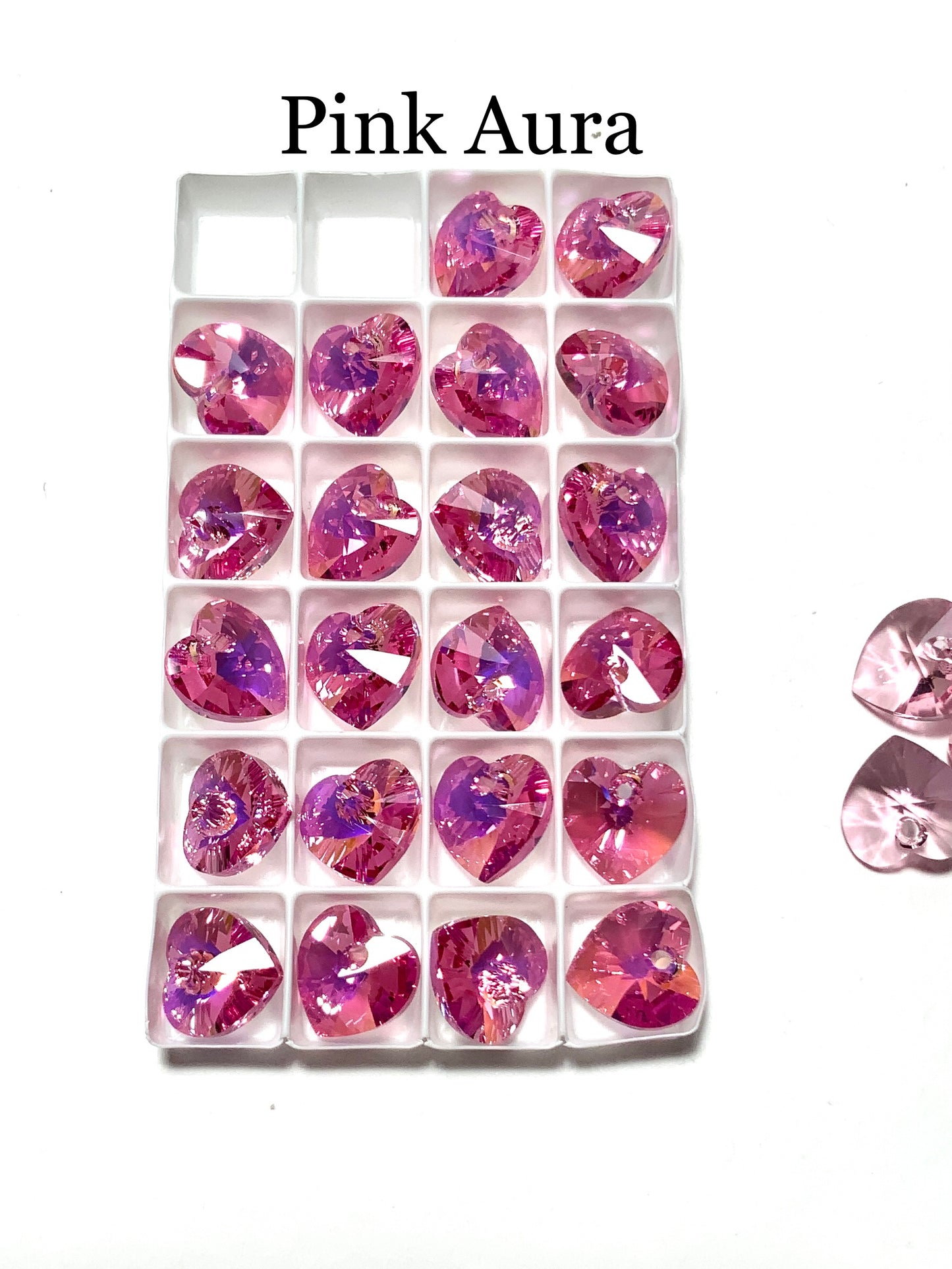 Preorder- Small Bleeding Heart Flower Earrings— Choose your Crystal Color