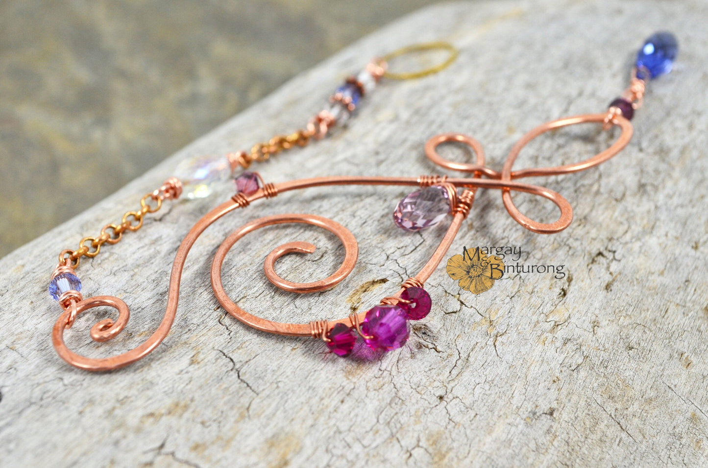 “Love” Unalome ~ Mini Suncatcher Featuring Crystal prisms