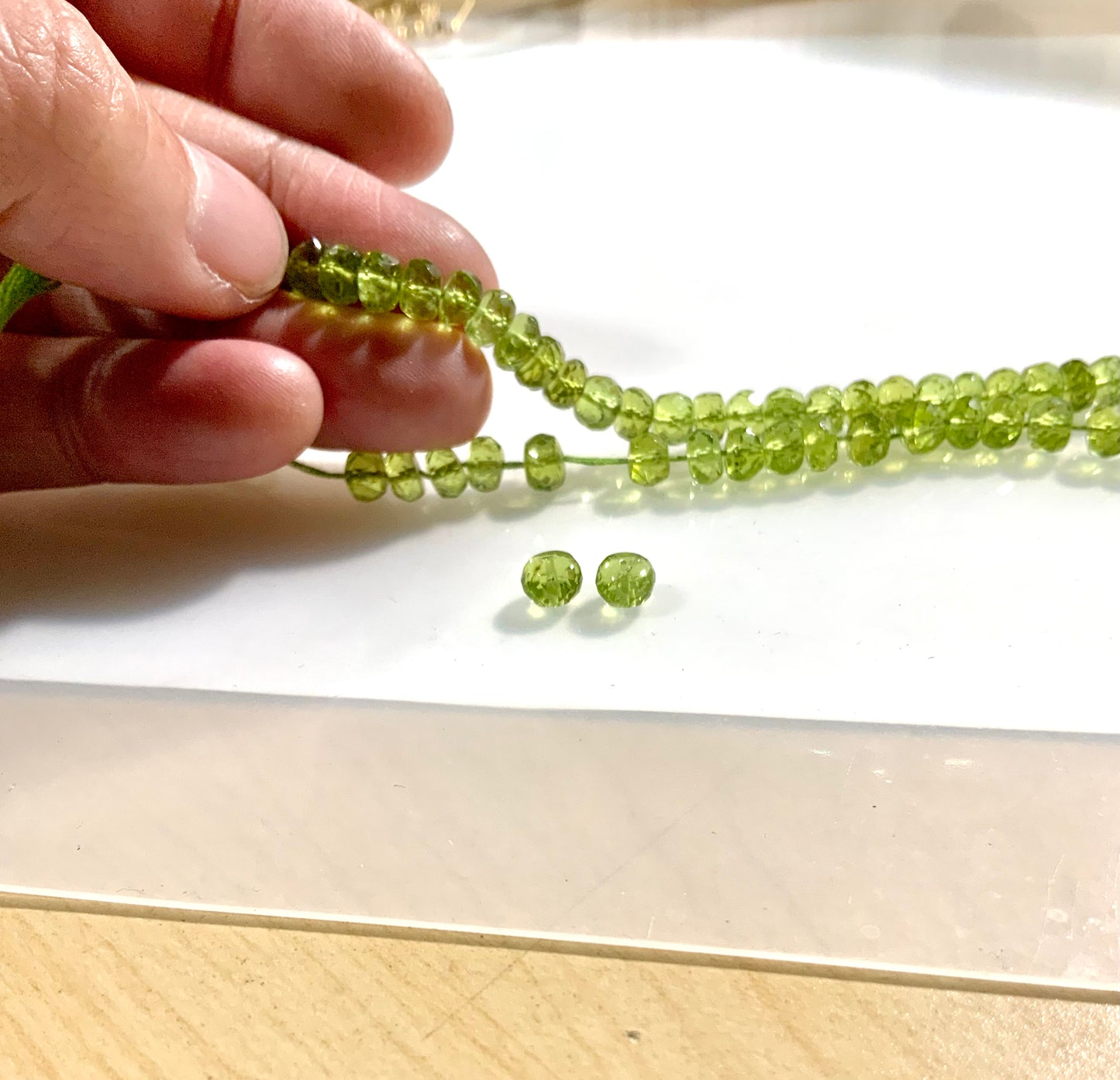 Peridot Gemstone Stud earrings in Sterling Silver or 14k Gold Filled
