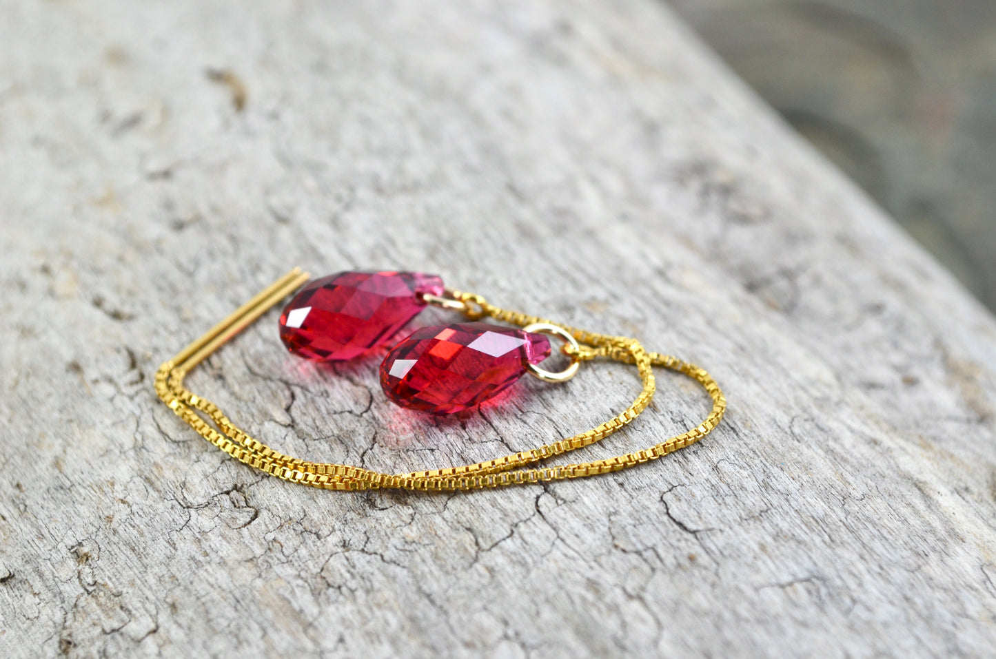 Long Crystal Ear Threaders in Sterling Silver or 14k Gold Filled; Choose your color