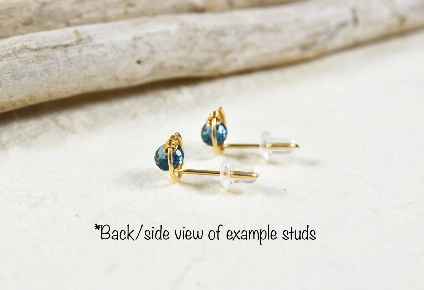 Peridot Gemstone Stud earrings in Sterling Silver or 14k Gold Filled