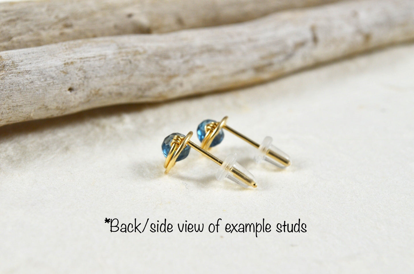 Peridot Gemstone Stud earrings in Sterling Silver or 14k Gold Filled