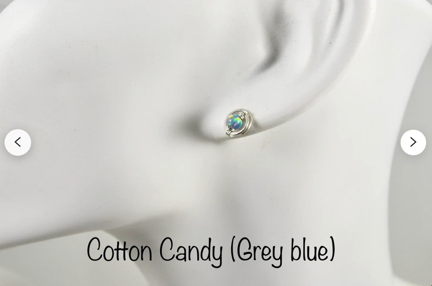 Opal Gemstone Stud earrings in Sterling Silver or 14k Gold Filled