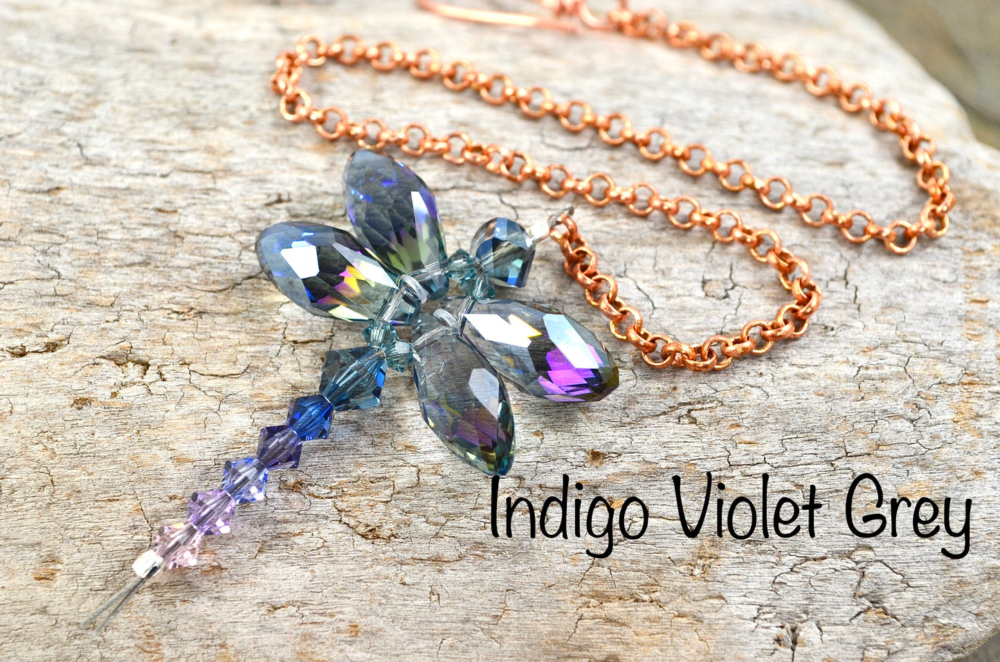 Tiny Dragonfly rear view mirror car charms: Rainbow Suncatchers made from Crystal Prisms