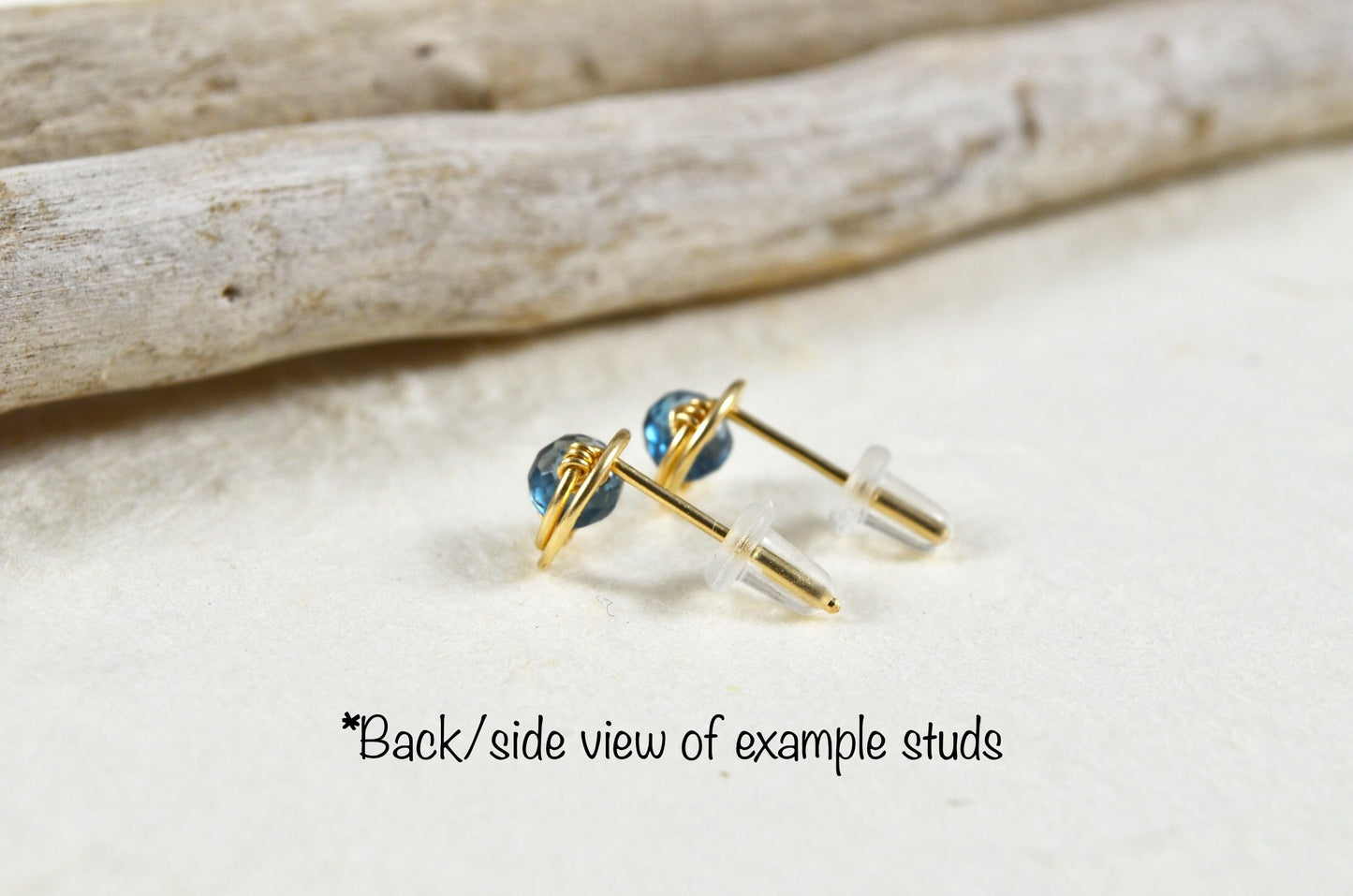 Citrine Gemstone Stud earrings in Sterling Silver or 14k Gold Filled