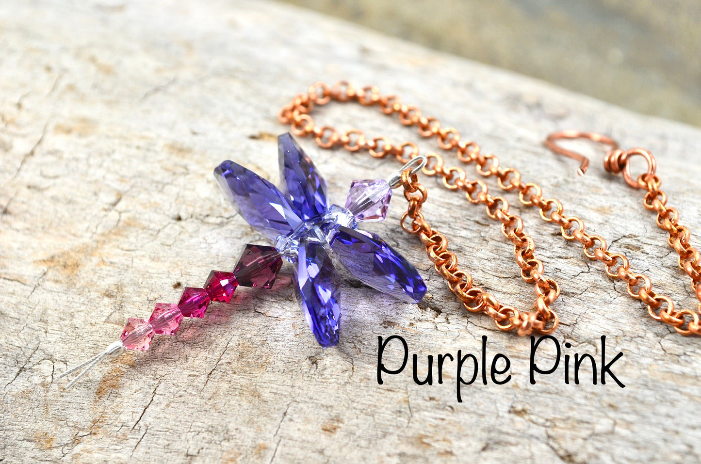 Tiny Dragonfly rear view mirror car charms: Rainbow Suncatchers made from Crystal Prisms