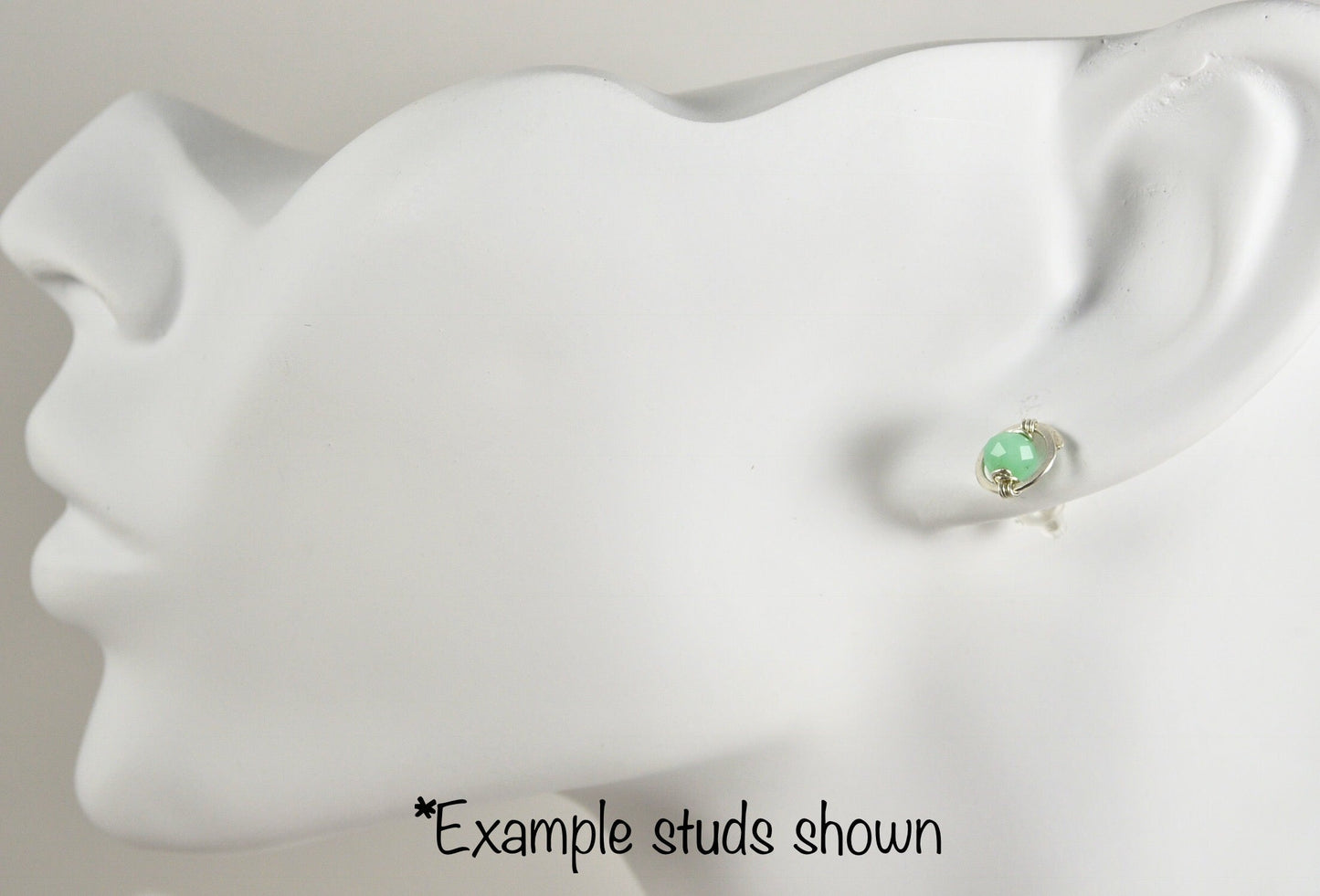 Peridot Gemstone Stud earrings in Sterling Silver or 14k Gold Filled