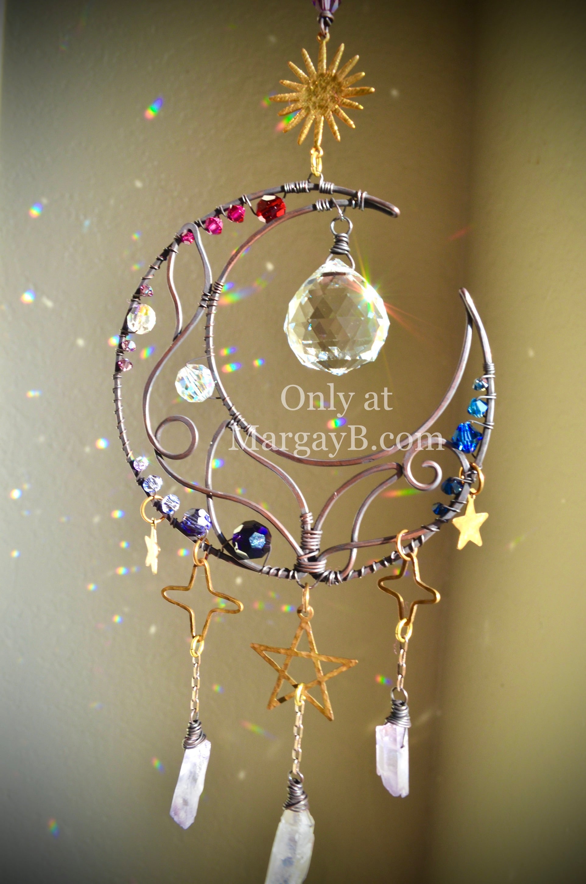 Passion” Unalome ~ Mini Suncatcher Made with Crystal prism beads – MargayB