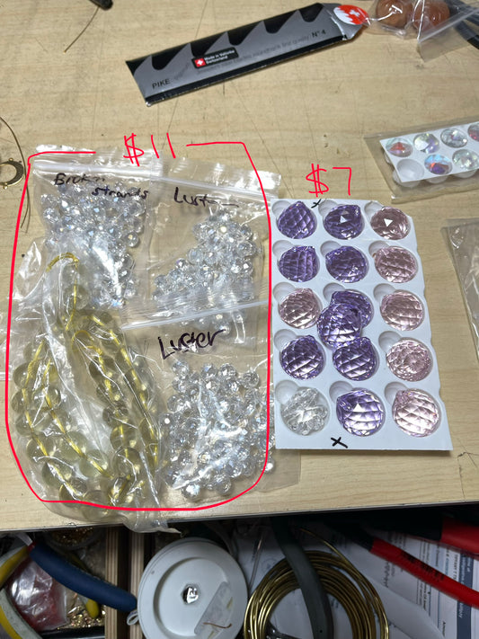 Overstock + Defectives Destash— Preciosa, Crystal briolettes, Swarovski balls