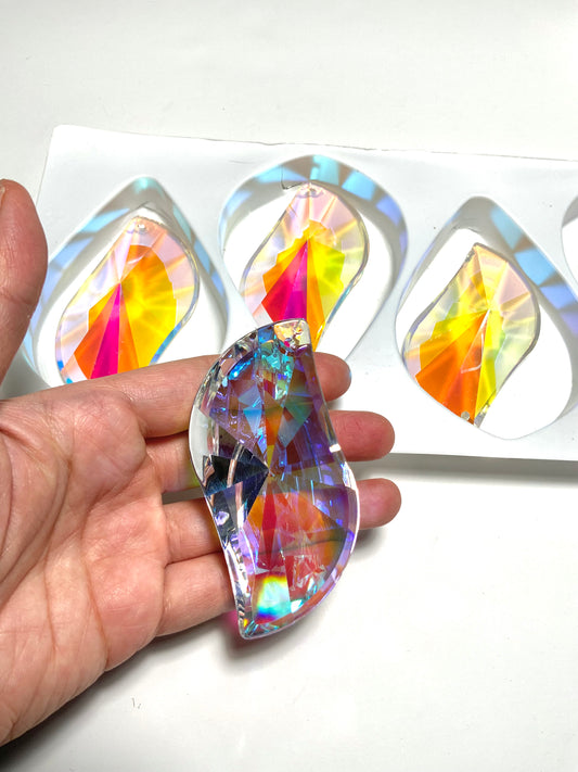 Surplus Destash—  GIGANTIC 3.5 inch Aura Prisms, 4 pcs