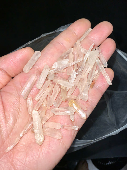 Destash— GIANT bag 8.5 lbs of Raw Quartz points, No hole, various thicknesses and sizes