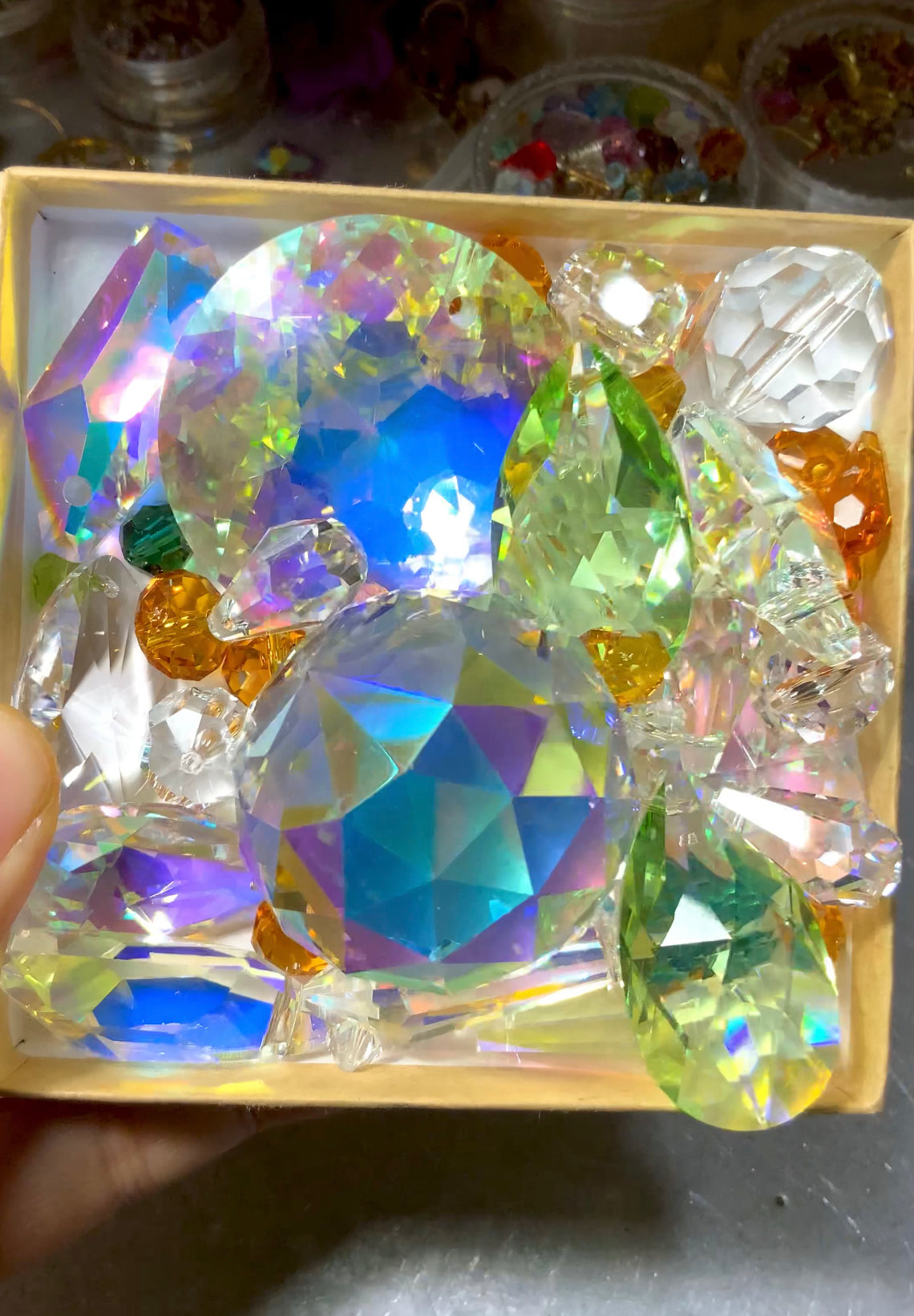 Destash Flawed— 3/4 lb. of Prisms + Swa**ovski Crystals (make fantastic rainbows!)