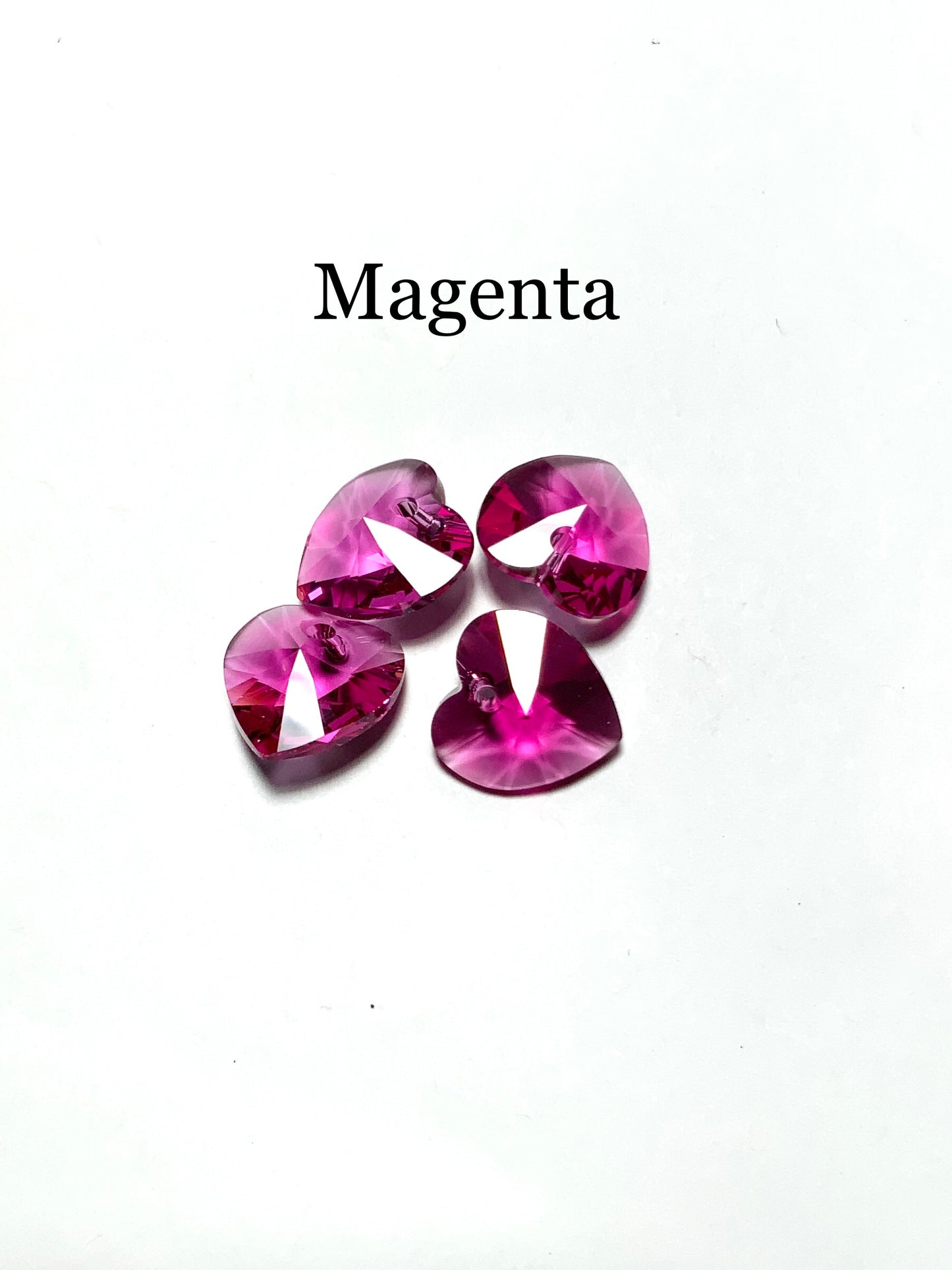 Preorder- Medium Bleeding Heart Flower Earrings — Choose Your Metal & Crystal Color