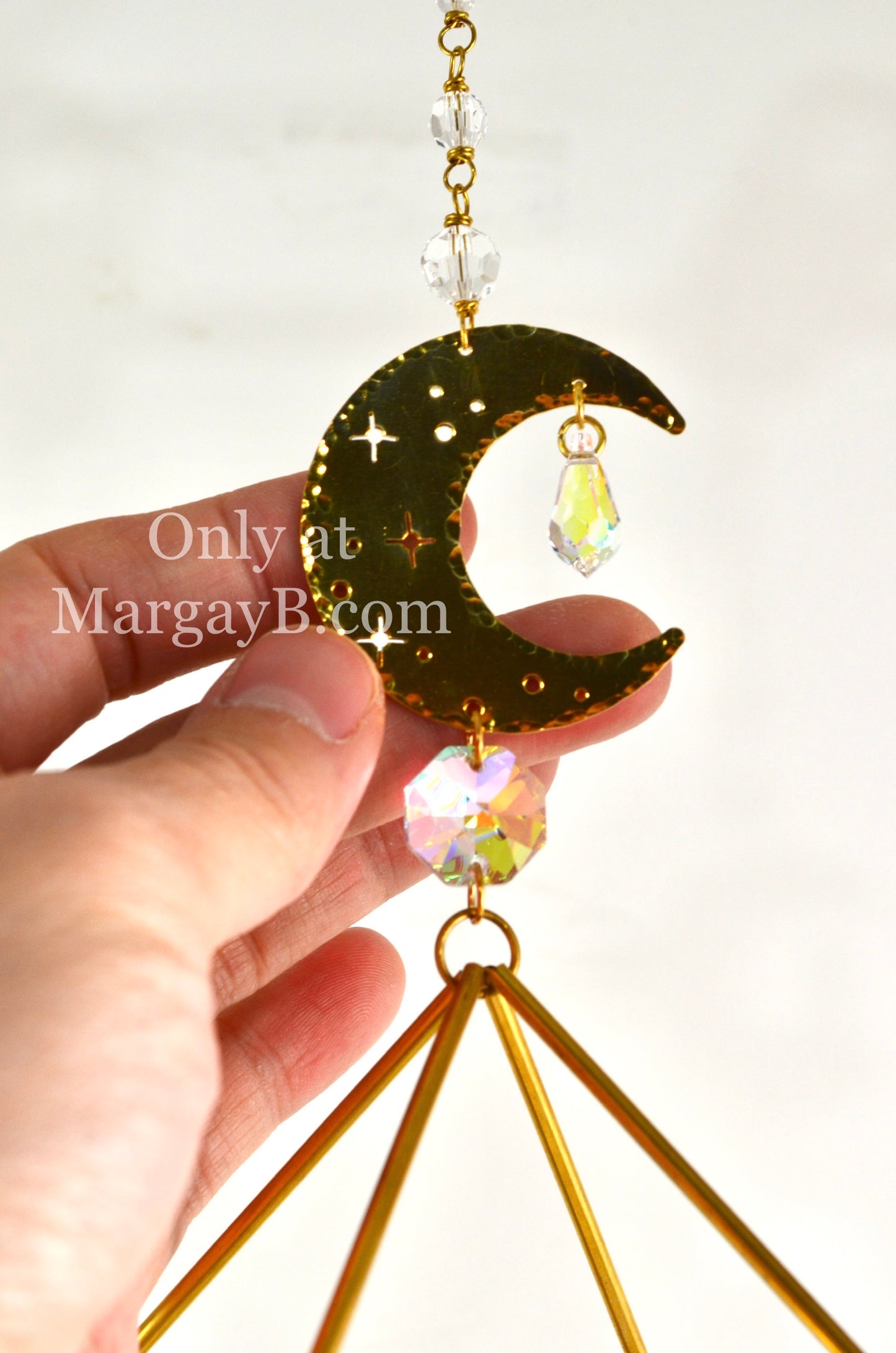 ”Dreamscape” Sacred Geometry Sun, Moon, and Stars Sun Catcher and Air Plant Holder