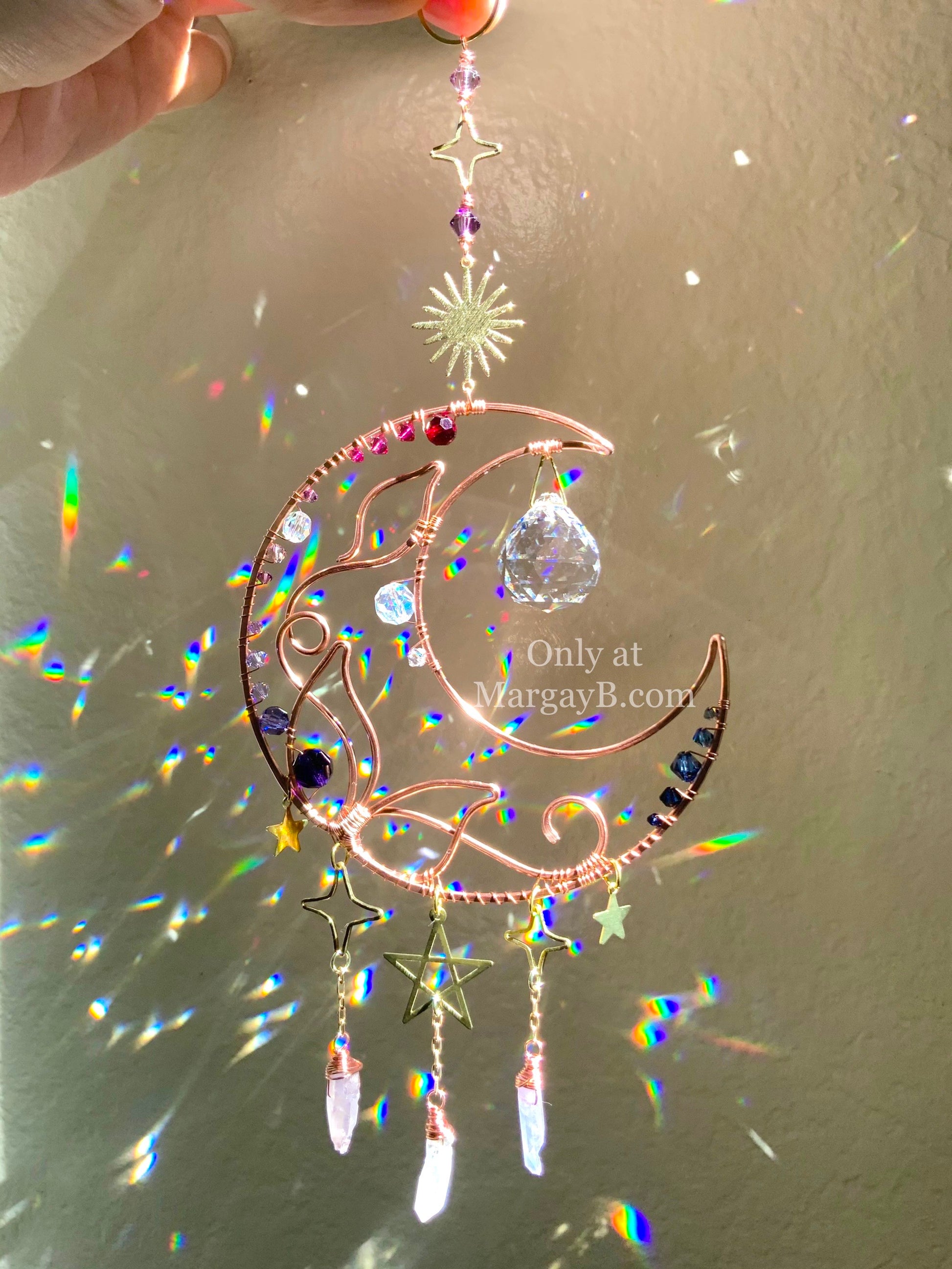 Passion” Unalome ~ Mini Suncatcher Made with Crystal prism beads – MargayB
