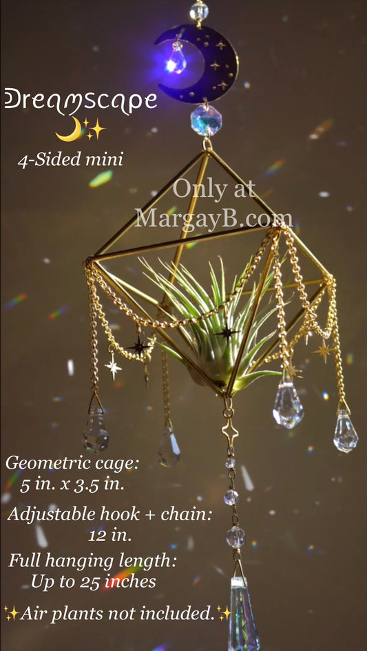 ”Dreamscape” Sacred Geometry Sun, Moon, and Stars Sun Catcher and Air Plant Holder