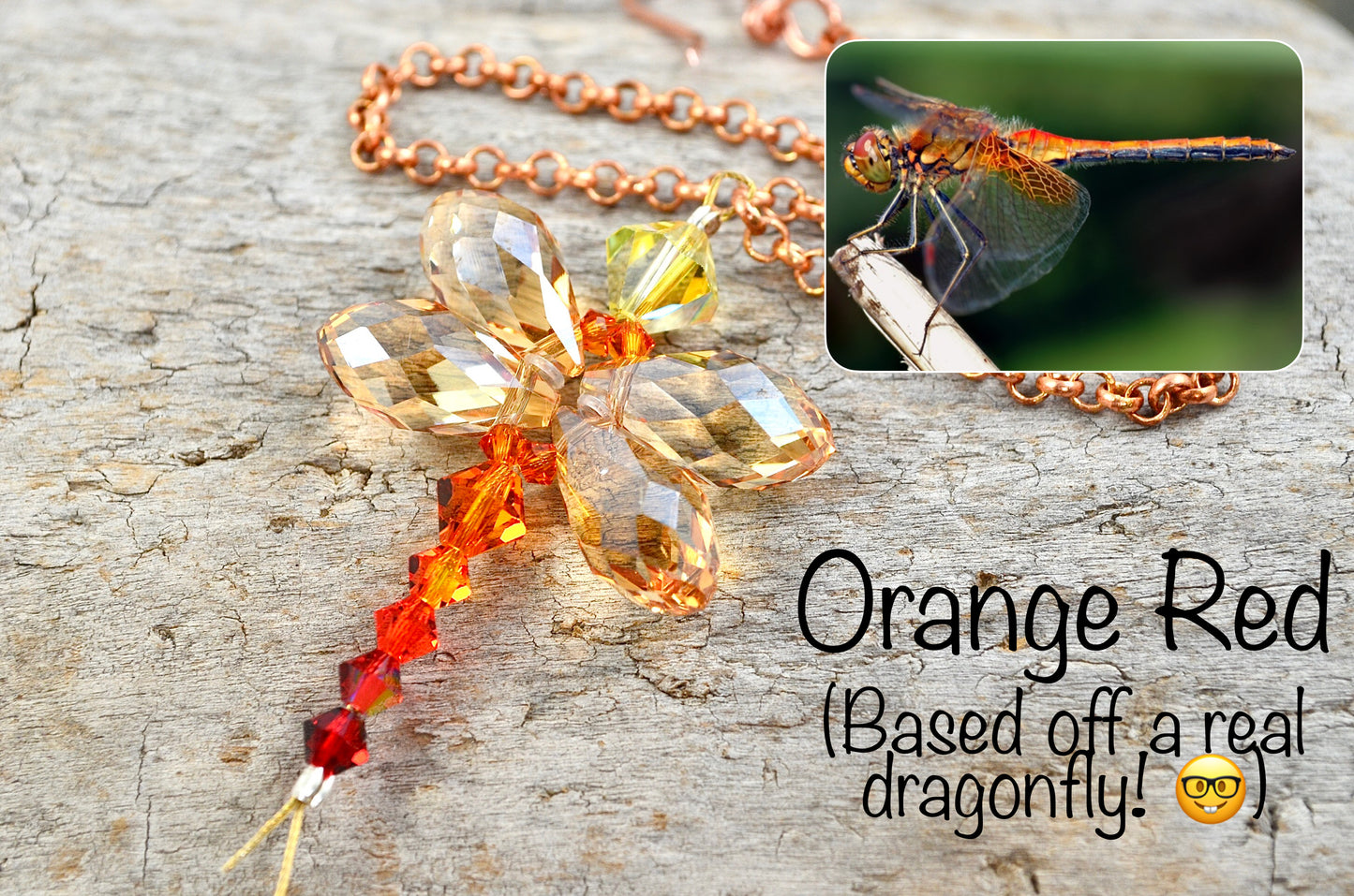 Tiny Dragonfly rear view mirror car charms: Rainbow Suncatchers made from Crystal Prisms