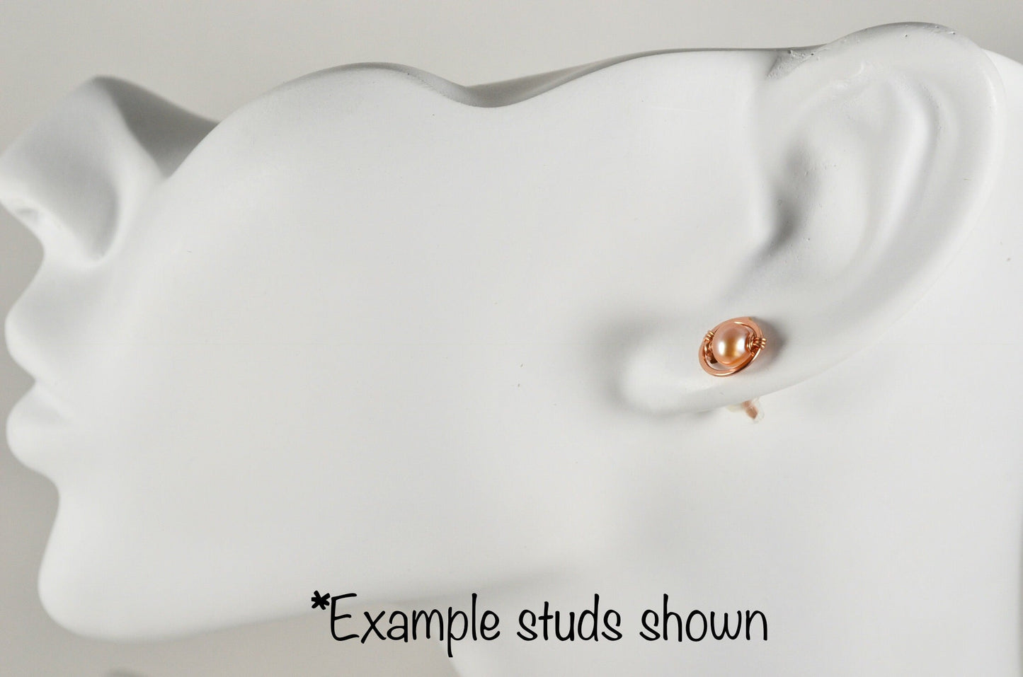 Pistachio Freshwater Pearl Stud earrings in Sterling Silver or 14k Gold Filled