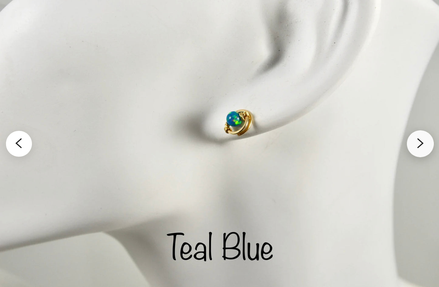 Opal Gemstone Stud earrings in Sterling Silver or 14k Gold Filled